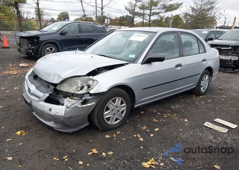 2005 Honda Civic Vp из США, поврежденный, VIN 2HGES16325H531969